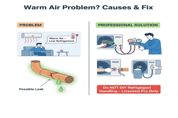 Warm Air Problem Causes & Fix